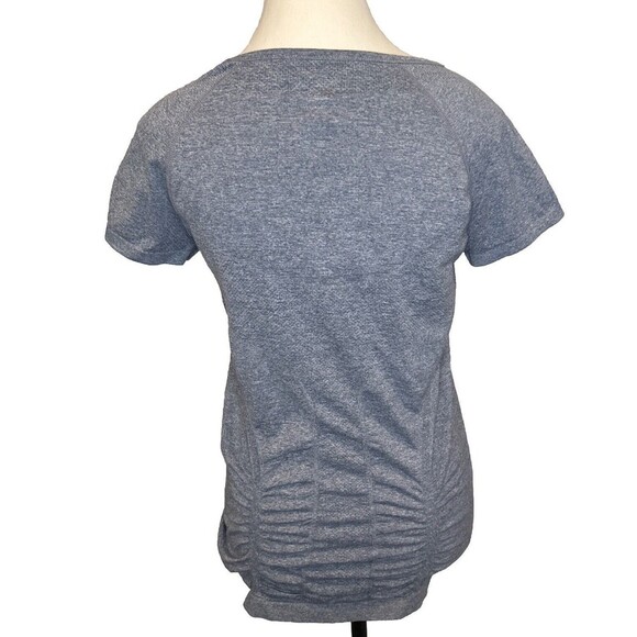 Athleta Top Women’s Ruched Fastest Track Running Stretch Workout Gym Gray Sz M - Picture 4 of 8